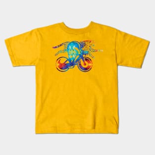 Panther on a Bicycle Kids T-Shirt